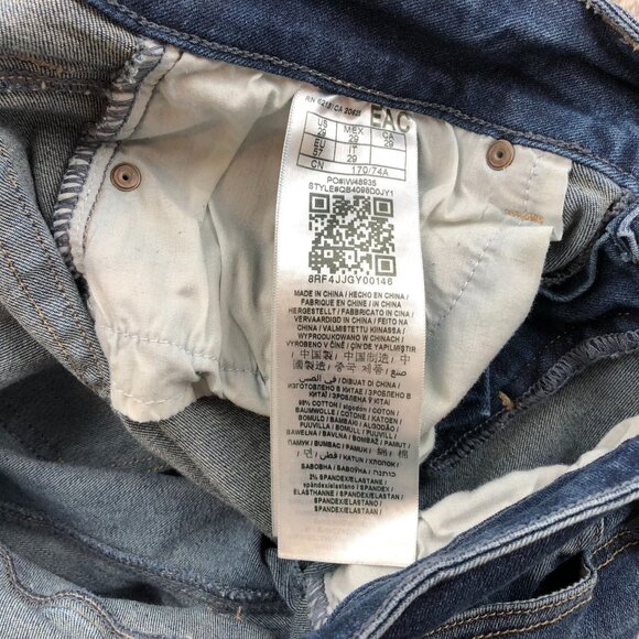 Guess Womens Jeans Size 29 Ankle Mid Rise Skinny Sarah Fit Blue Denim Distressed - Picture 14 of 16